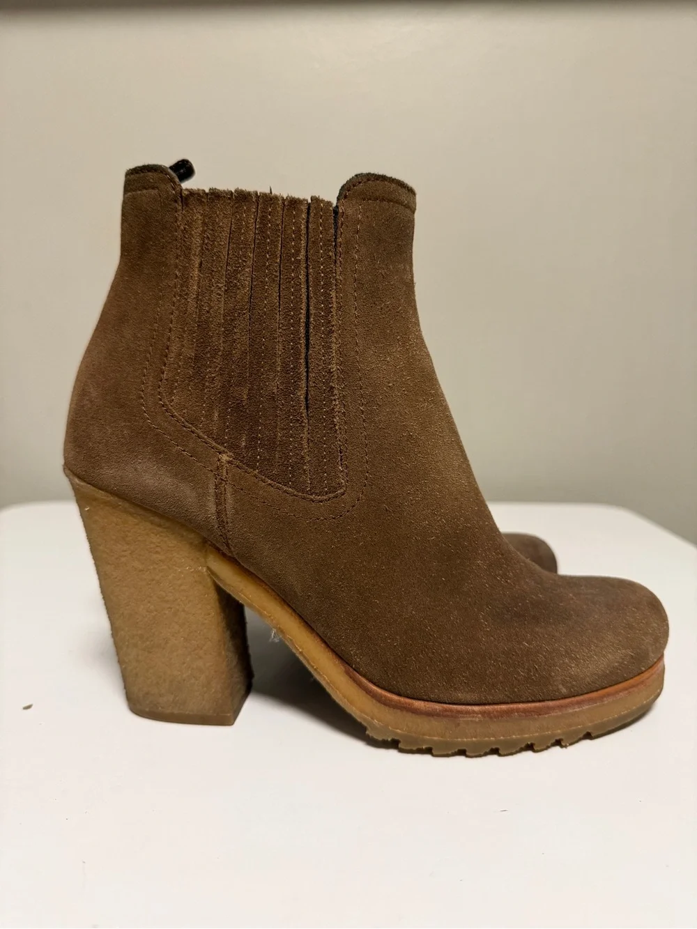 Prada Surde ankle boots in camel/brown Women’s EU 36 US 6 UK 3 - Picture 3 of 9